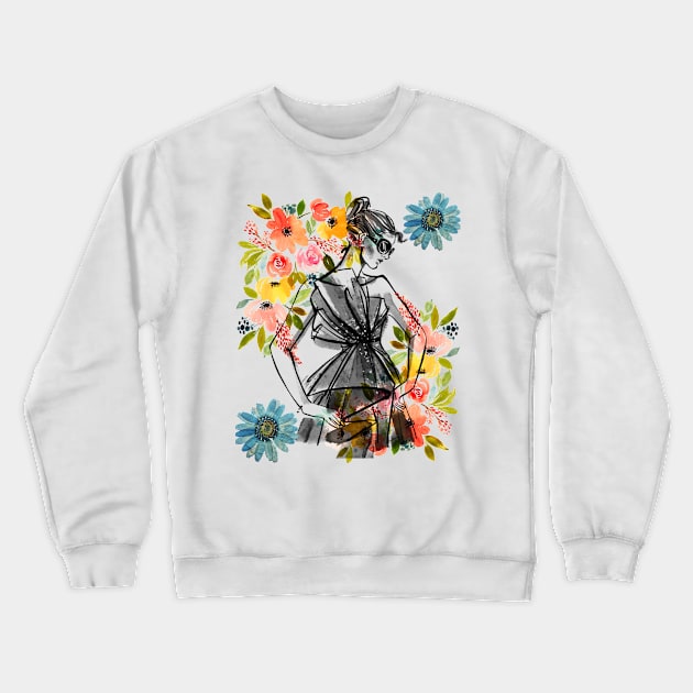 Fashion Lady Crewneck Sweatshirt by MandySJ